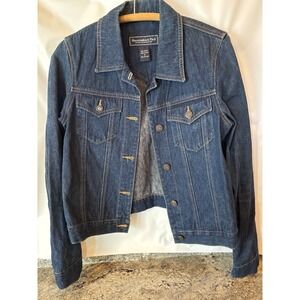 Abercrombie And Fitch Women's Denim Jean‎ Jacket, Dark Wash, 100% Cotton, Size S